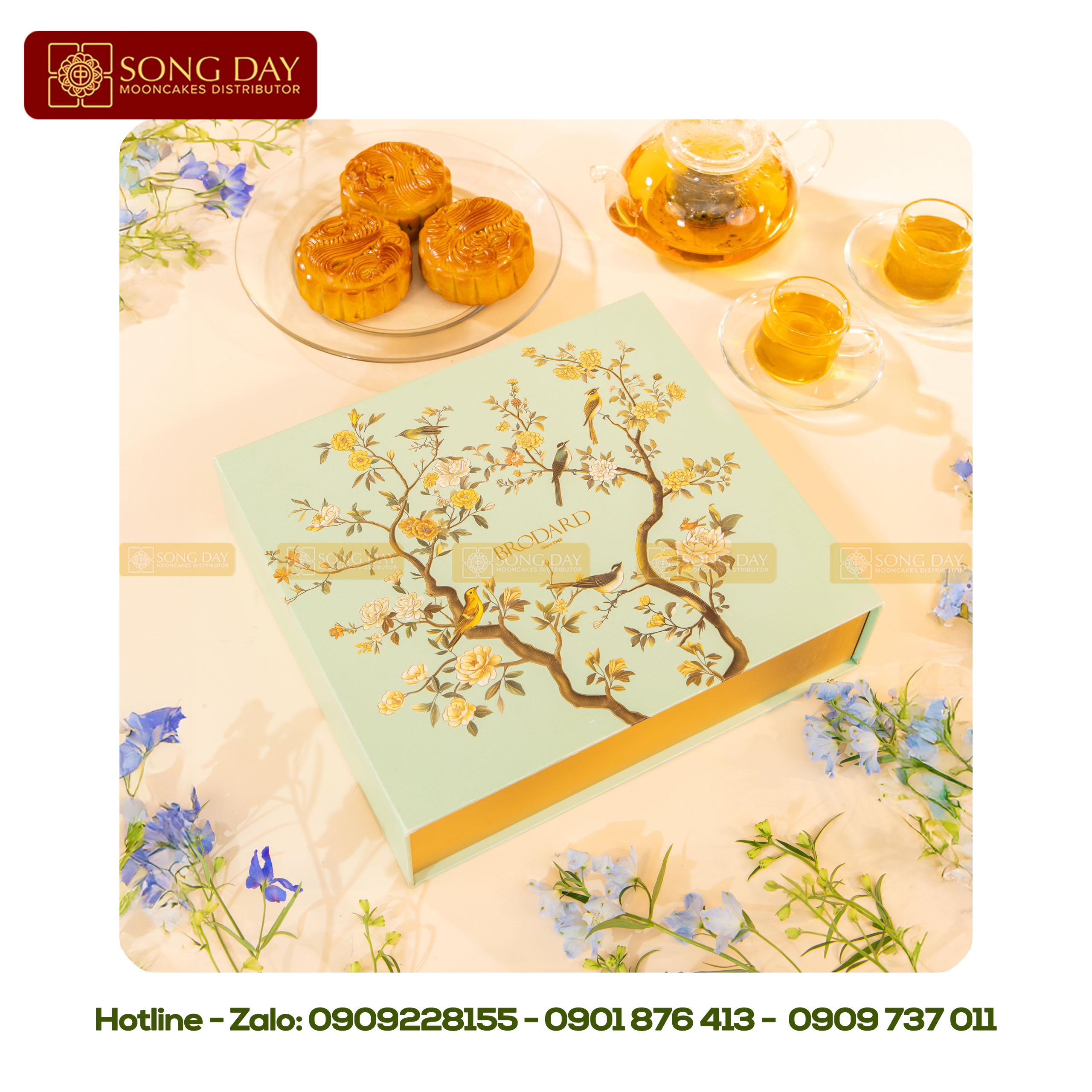 bộ hộp 4 bánh hội hoa thu