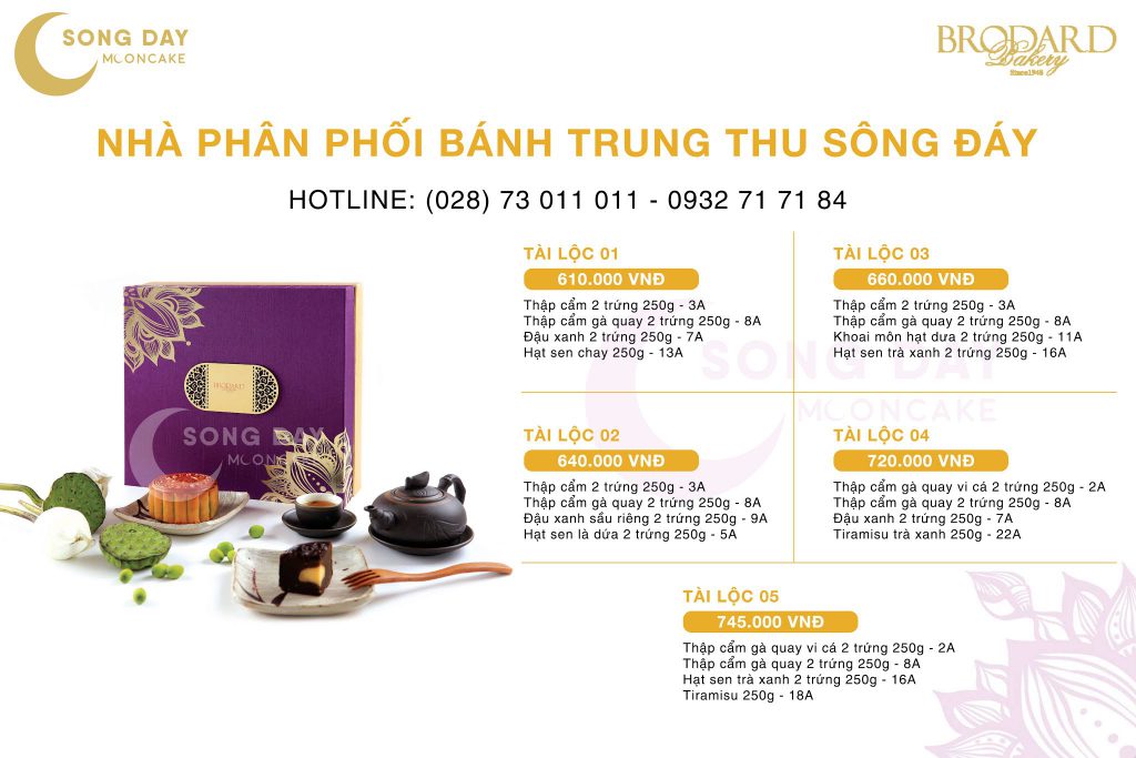 Combo Brodard Tài Lộc 4 bánh Combo Brodard Tài Lộc 4 bánh 2018