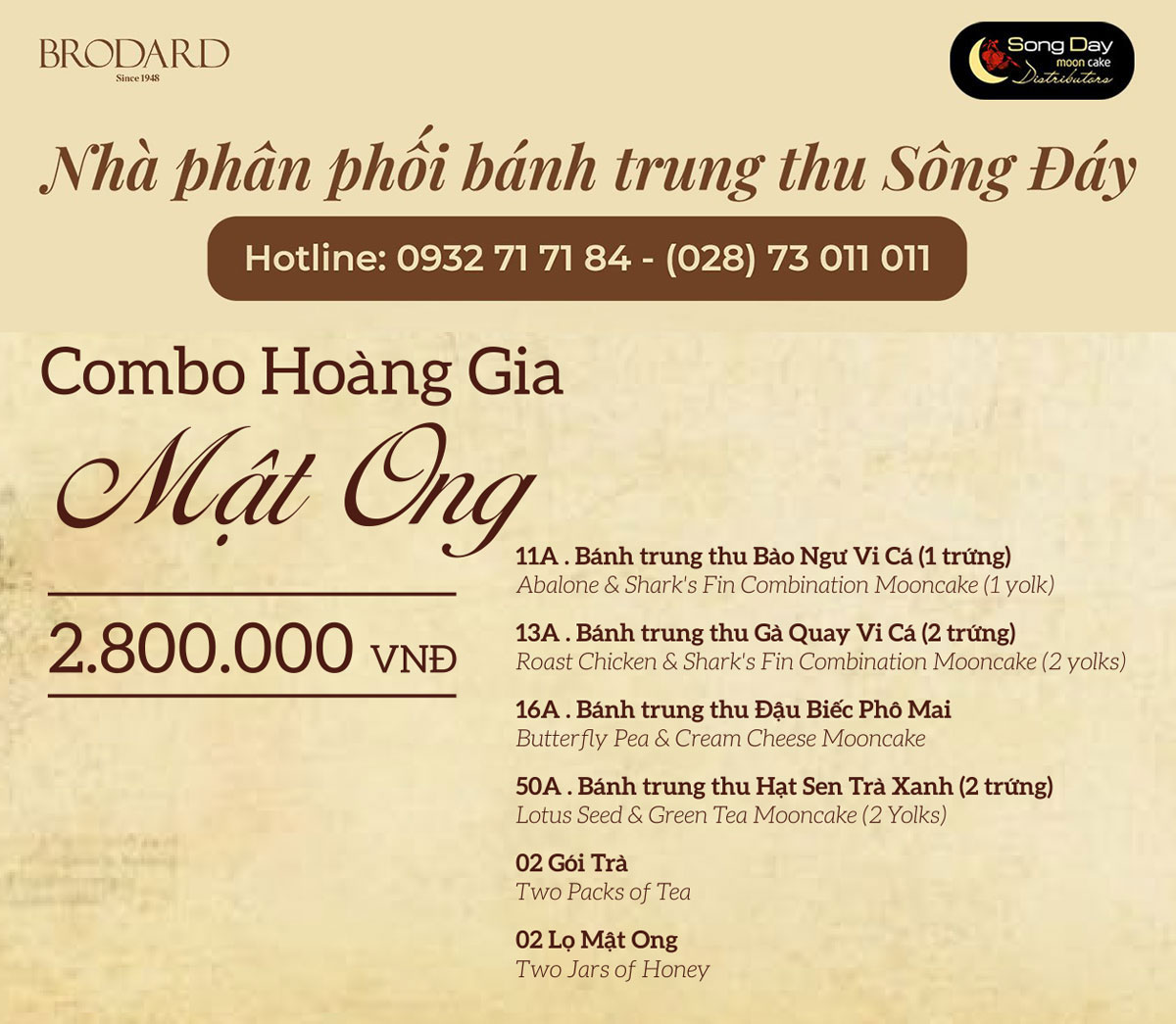 combo bánh trung thu brodard hoàng gia vip 1