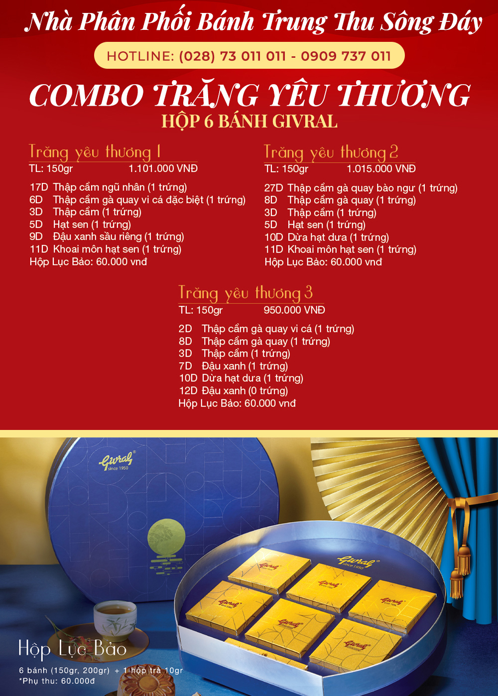 giá Combo givral Trăng Yêu Thương